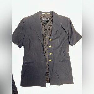 Vintage Escada Elegant Black Blazer Set for Women